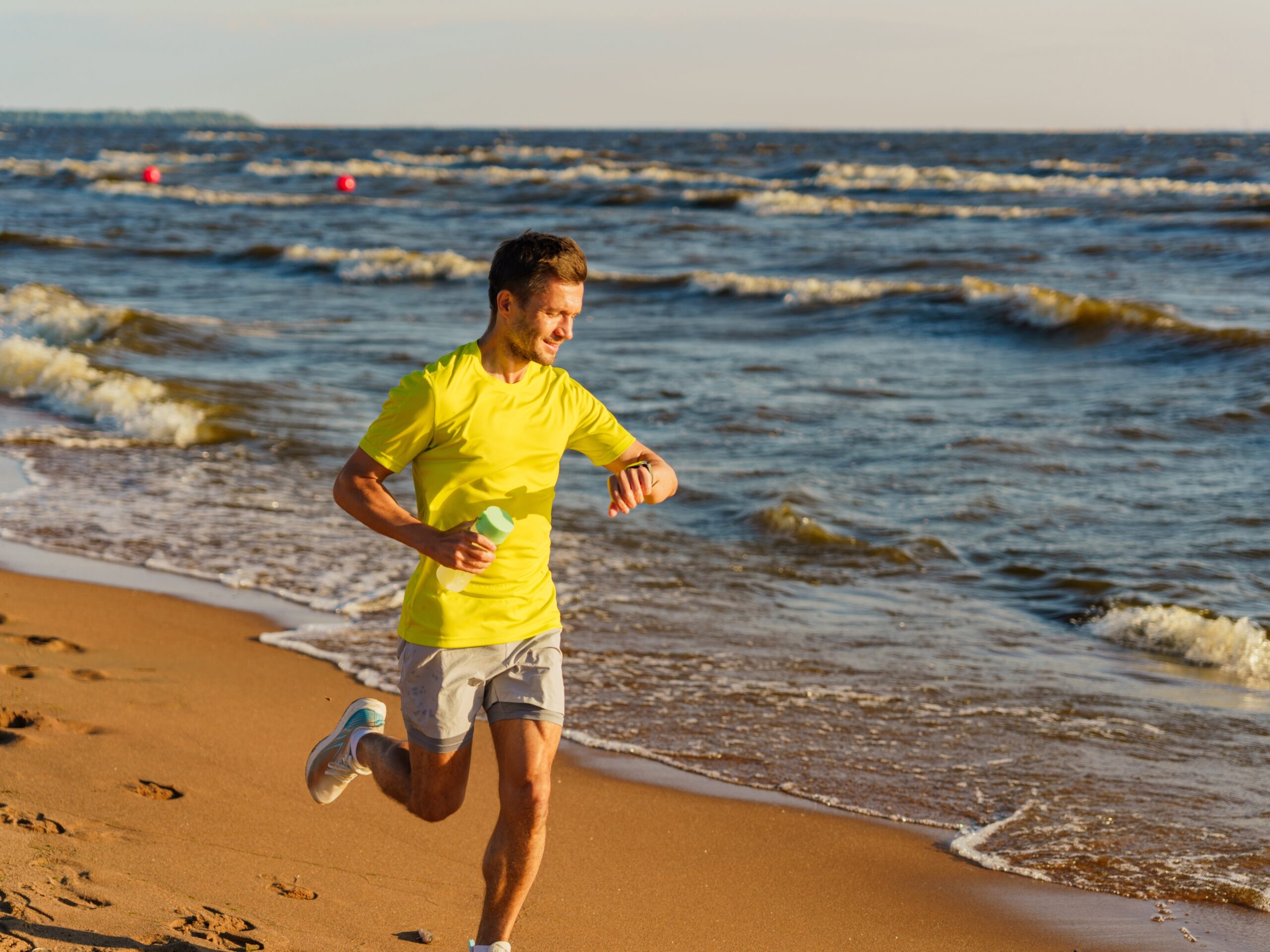 Correr en la playa, entrenamiento en verano